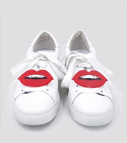 RED LIPS SNEAKER PATCH